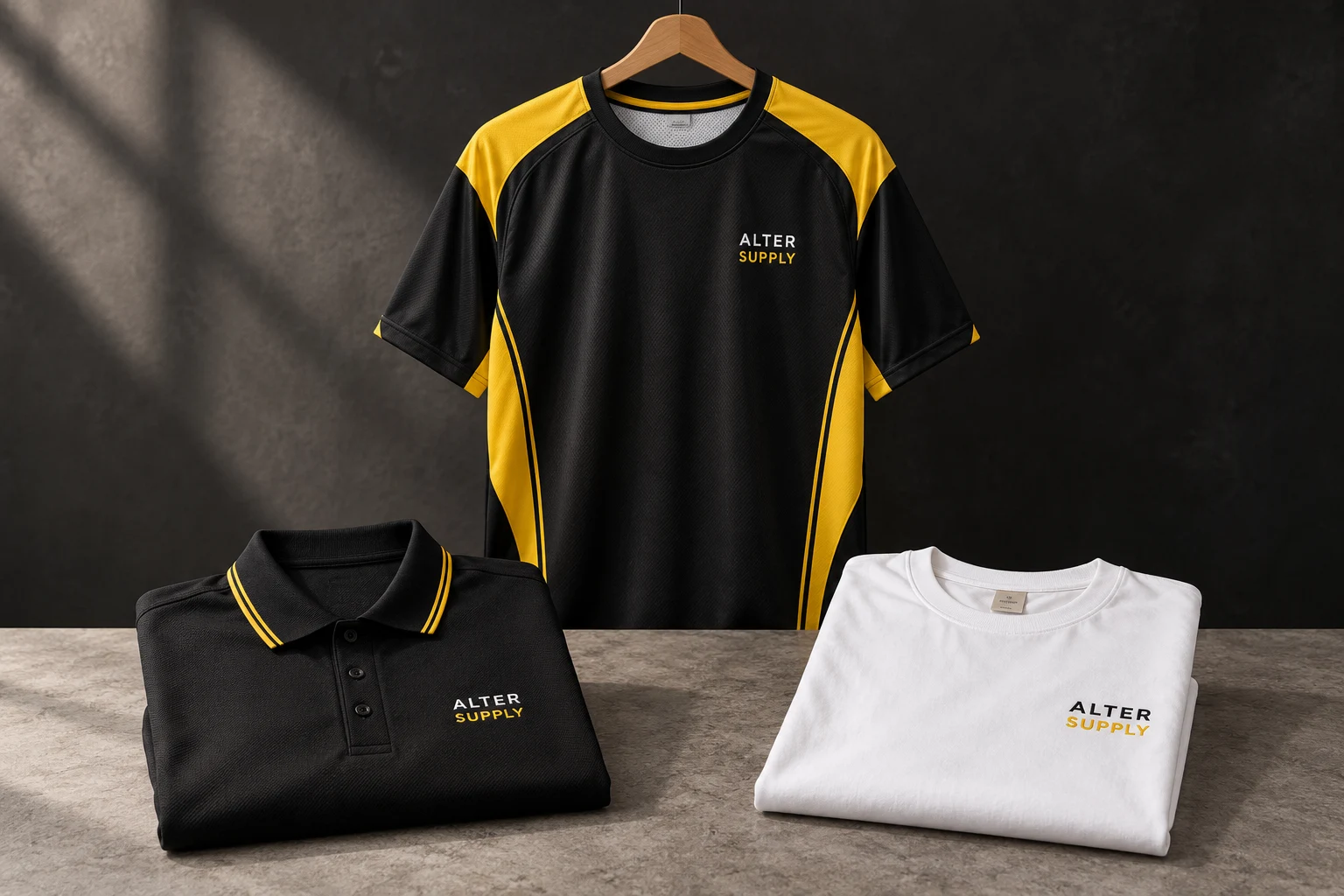 Visual konsep jersey, polo dan T-shirt custom apparel ALTER SUPPLY